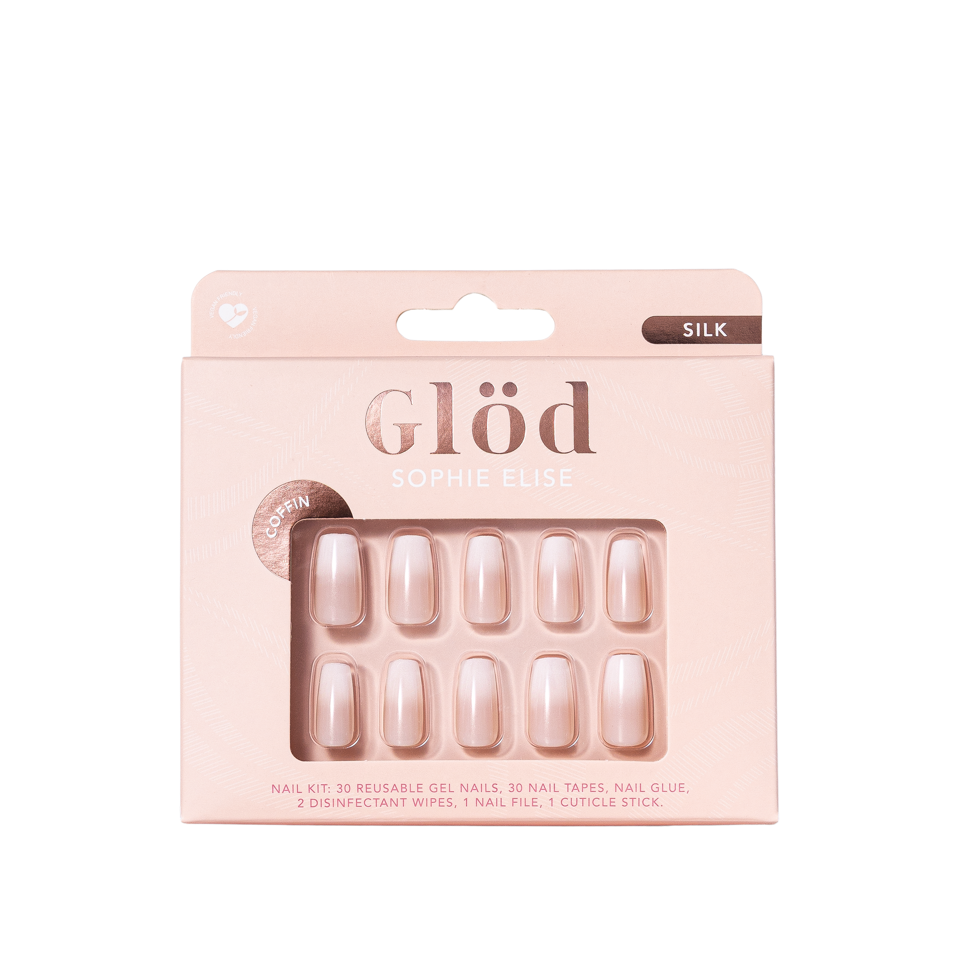 Gel Nails Coffin Silk