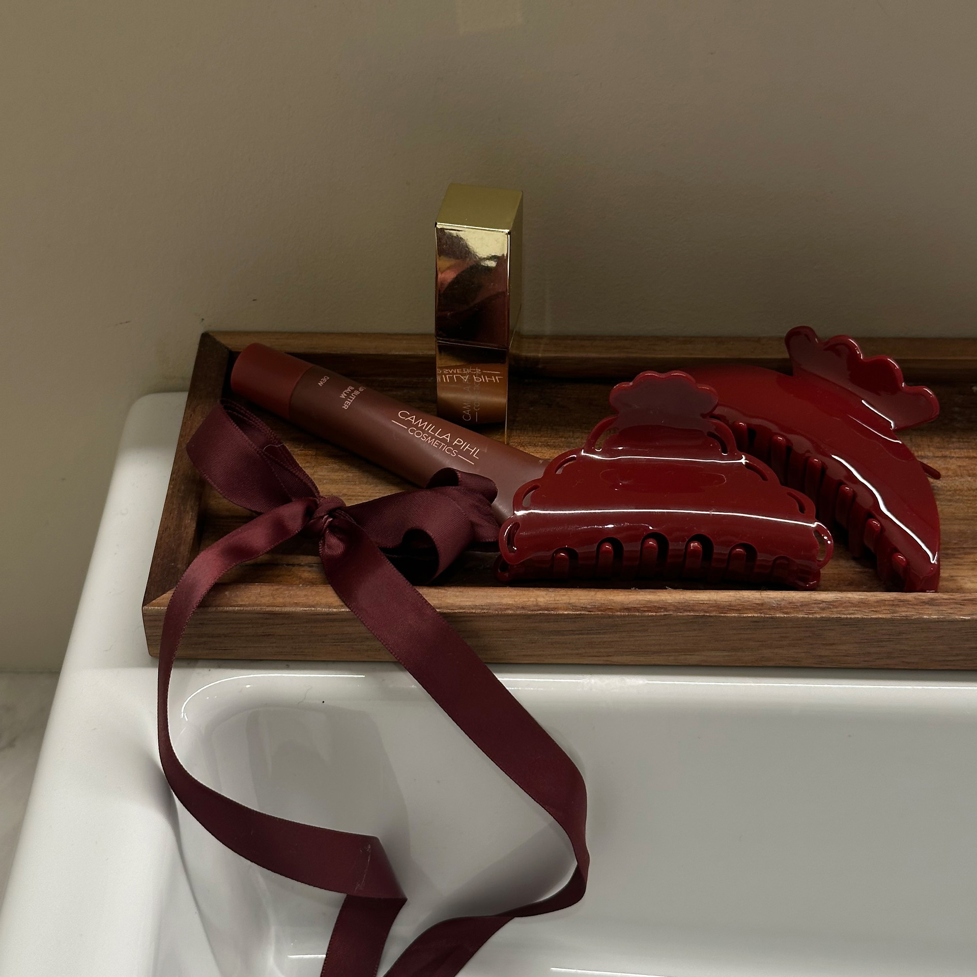 Hair Clip Burgundy Extra Large