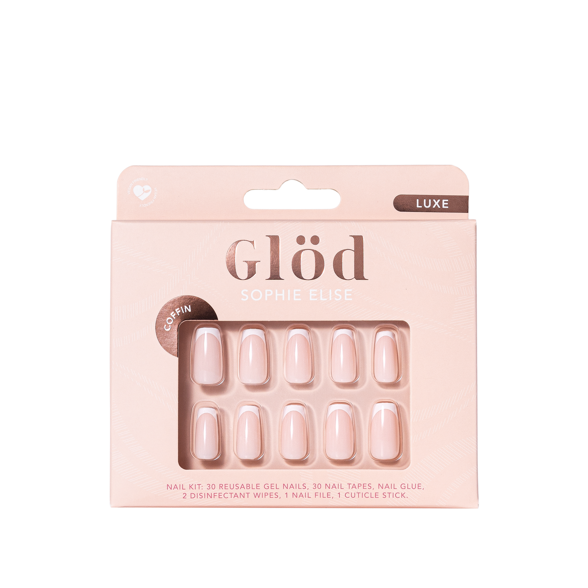 Gel Nails Coffin Luxe